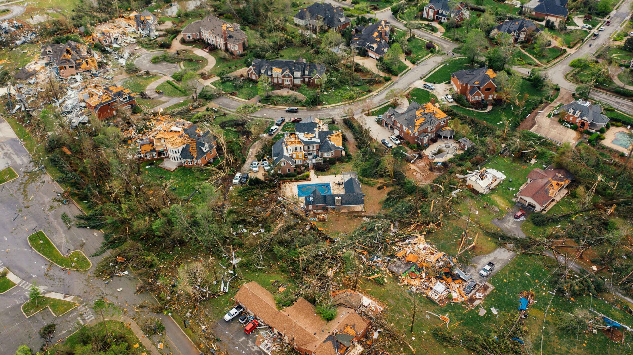 Hurricane damaged homes